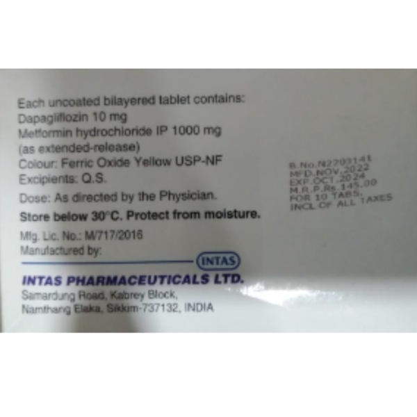 Daparyl-M 10/1000 - Intas Pharmaceuticals Ltd