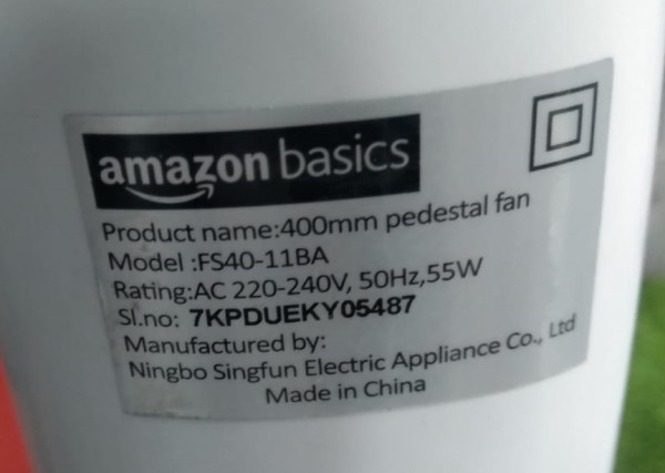 Pedestal Fan - AmazonBasic