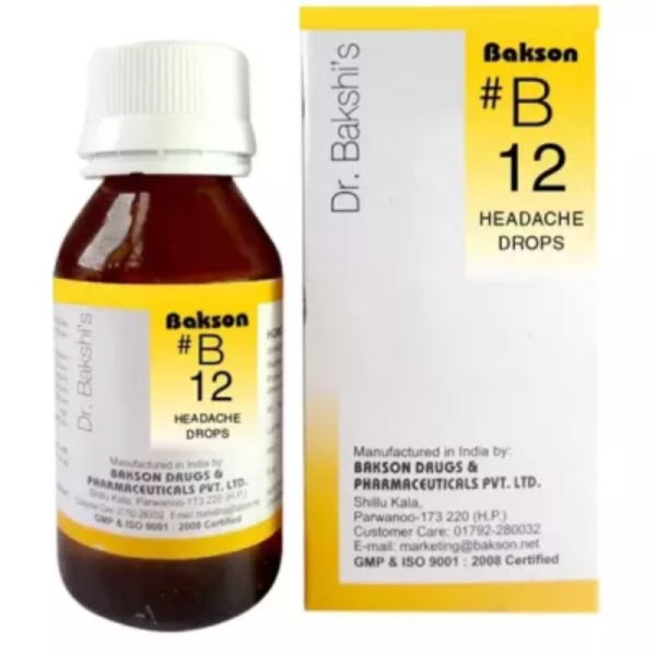 B12 Headache Drops - Bakson's