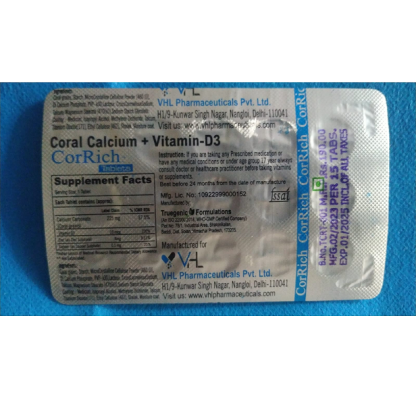 CorRich Tablets - Vhl Pharmaceuticals Private Limited