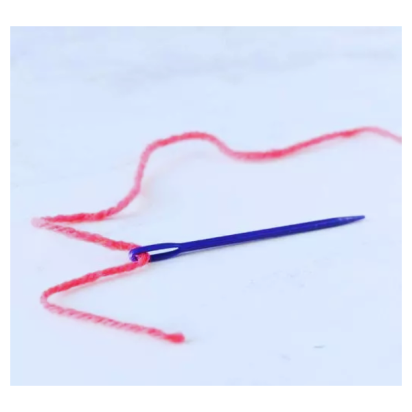Colorful Large Eye Plastic Sewing Yarn Needles - Generic