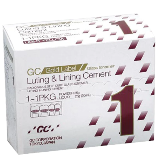 Gold Label Type 1 Luting and Lining Cement Big Pack for Teeth Restoration - GC India Dental