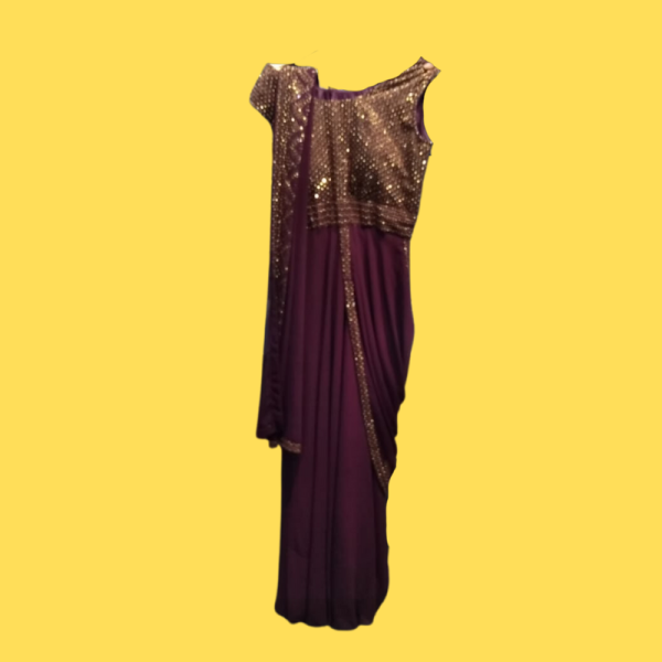 Saree Style Gown - Generic