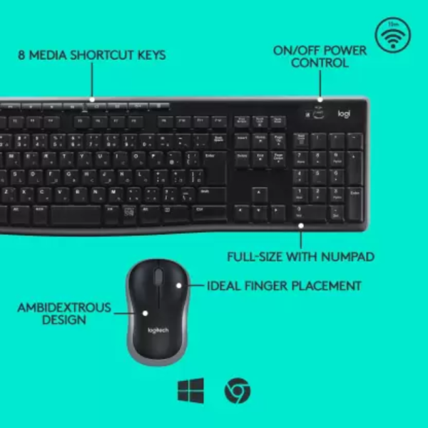 Wireless Keyboard And Mouse Combo - Logitech
