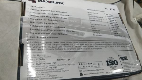 Power Amplifier - Maxxlink