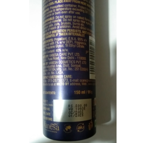 Deodorant Body Spray - Vanesa