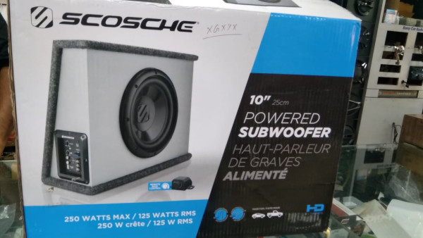 Scosche 2024 powered subwoofer