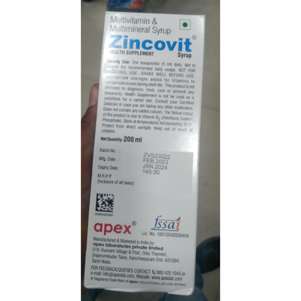 Zincovit Syrup - Apex