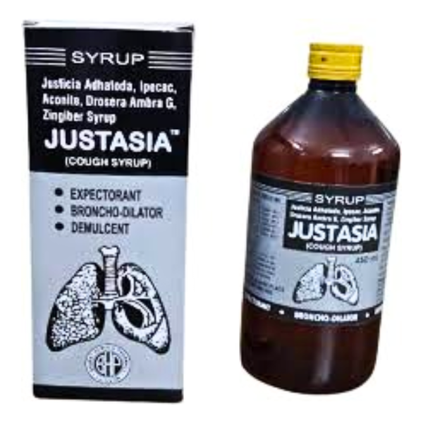 Justasia Cough Syrup - Bharat Homoeo Pharmacy
