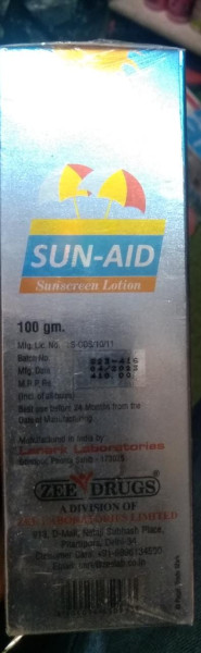 SUN-AID SunScreen Lotion - Zee Drugs