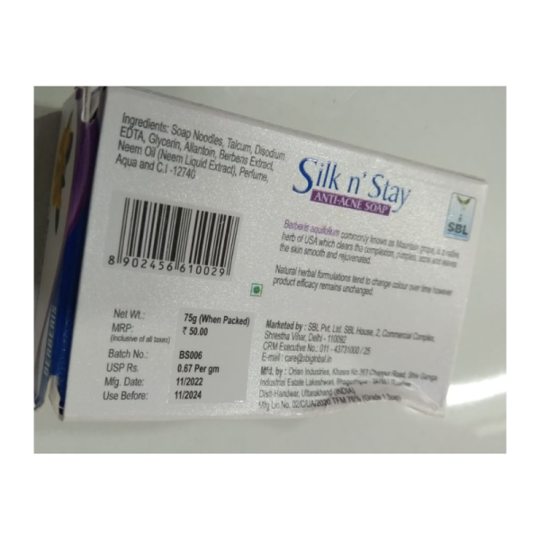 Silk n Stay Anti Acne Soap - SBL