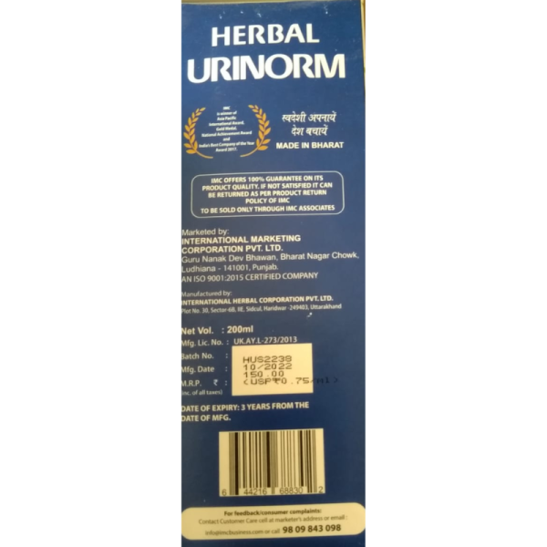 Herbal Urinorm Syrup - IMC