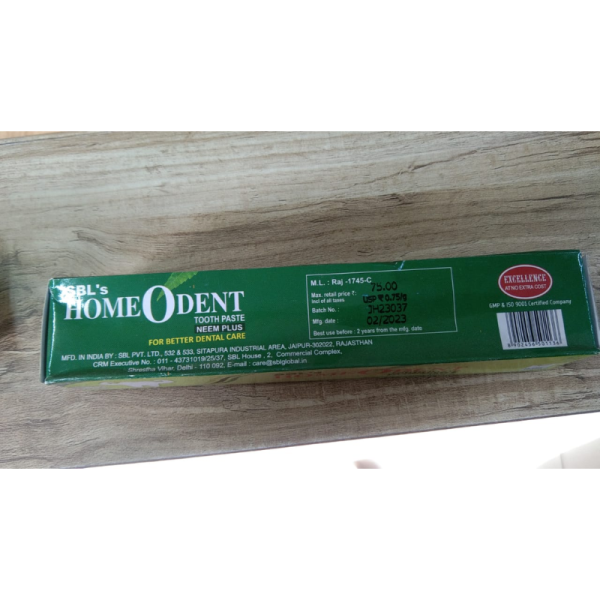 Homeodent Toothpaste - Neem Plus - SBL