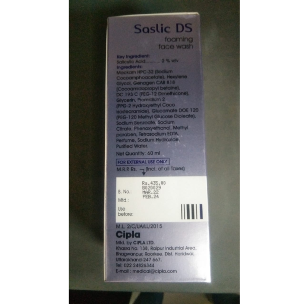 Saslic Ds Foaming Facewash - Cipla