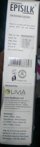 Episilk Moisturizing Cream - Livia Healthcare