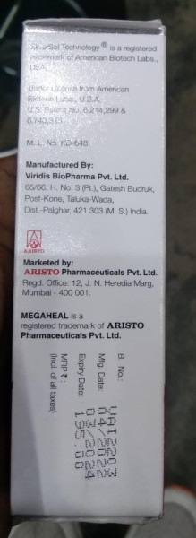 Megaheal Spray - Aristo Pharmaceuticals Pvt Ltd