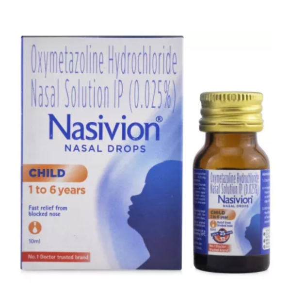 Nasivion Paediatric 0.025% Nasal Drops - Generic