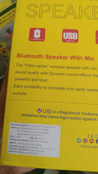 Bluetooth Speaker - U&i