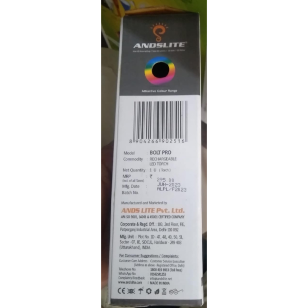 Rechargeable LED Torch - Andslite