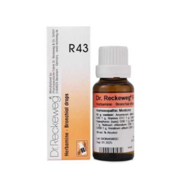 R43 Herbamine. Bronchial Drops - Dr. Reckeweg