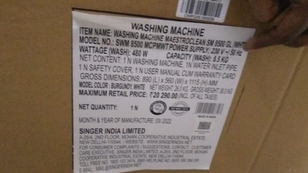 Washing Machine - Singer