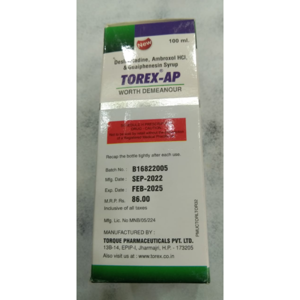 Torex Ap Cough Syrup - Torque