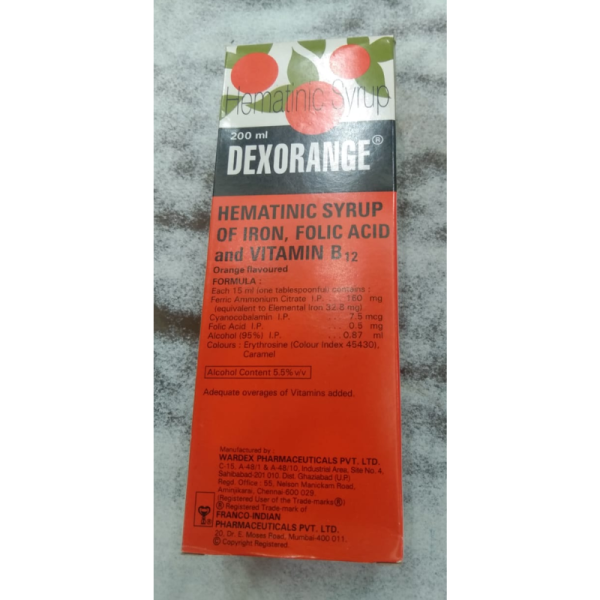 Dexorange Hematinic Syrup - Franco Indian Pharmaceuticals
