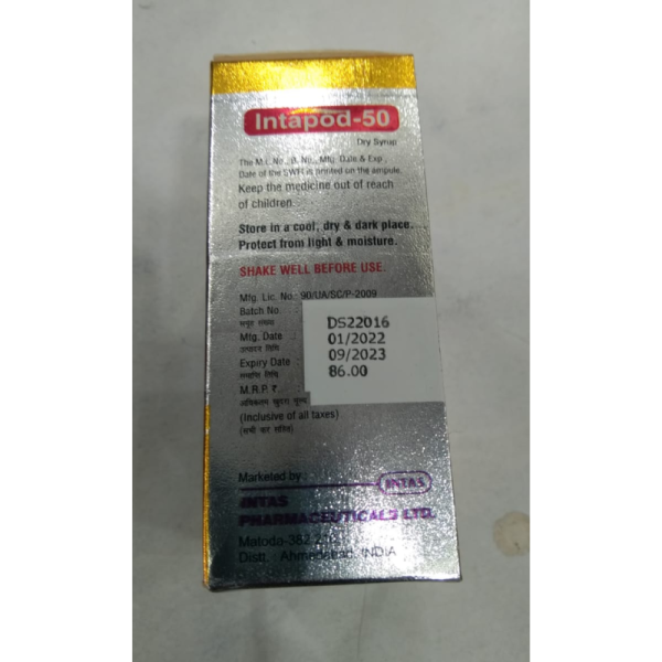 Intapod-50 Dry Syrup - Intas Pharmaceuticals Ltd