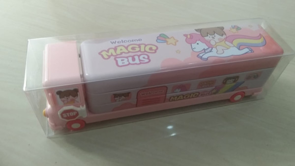 Bus Shaped Pencil box - Generic