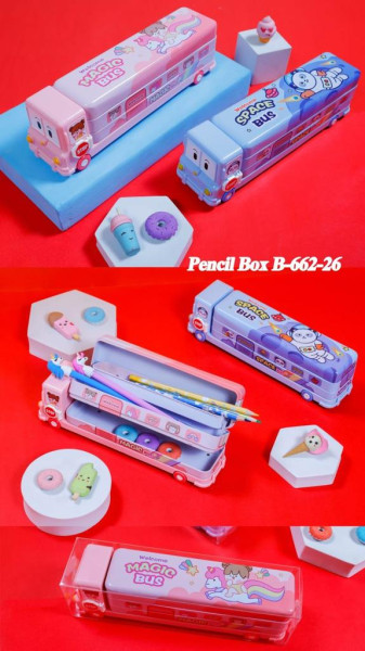 Bus Shaped Pencil box - Generic