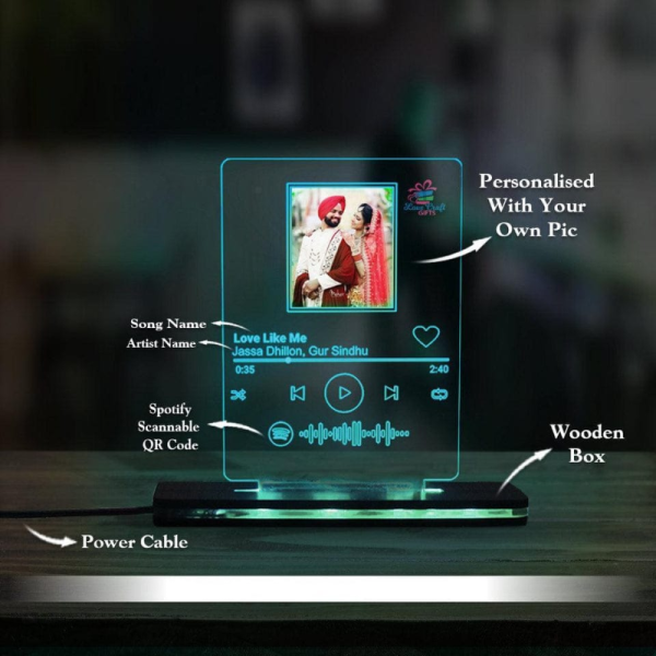 Spotify Plaque With Wooden Led Stand - TMX