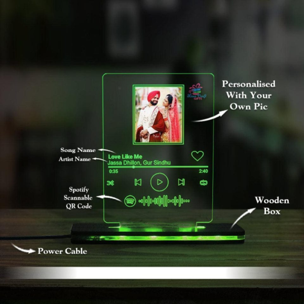 Spotify Plaque With Wooden Led Stand - TMX