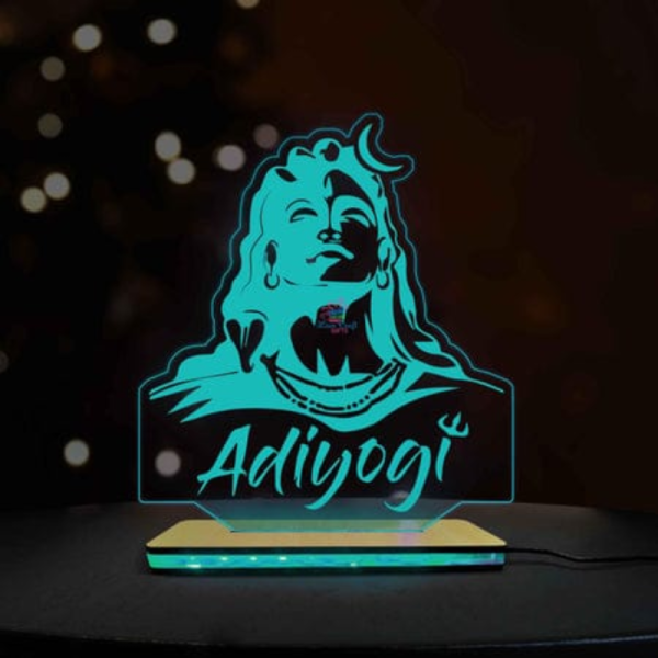 3d Acrylic Adiyogi Led Lamp Image