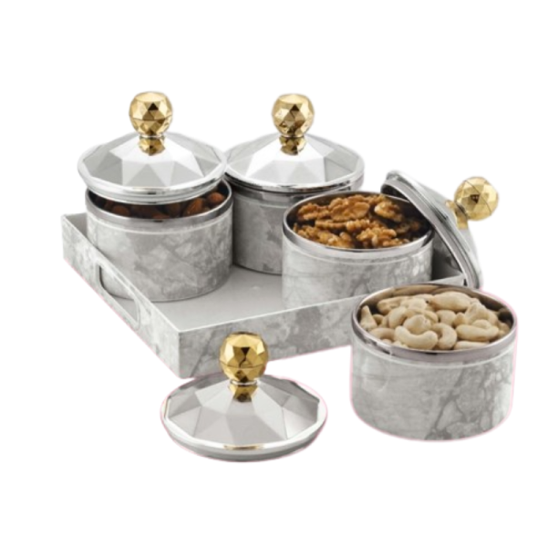 Dry Fruit Jar With Tray - Liza