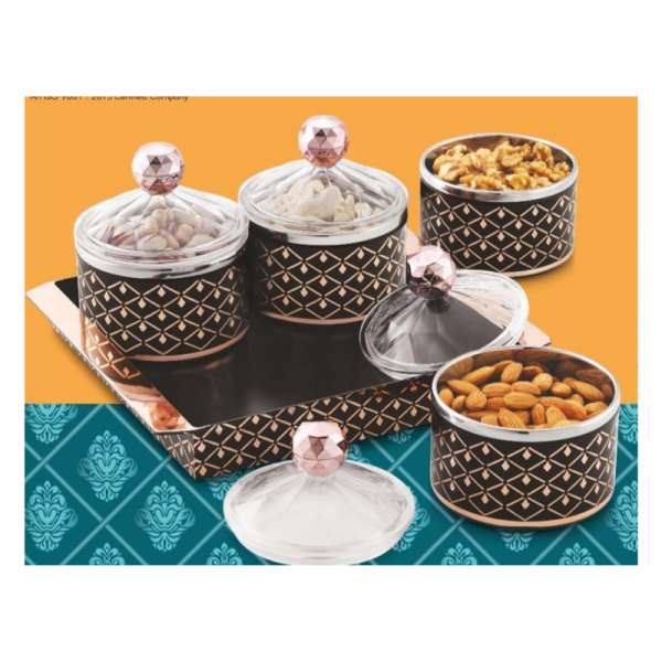 Dry Fruit Jar With Tray-Image