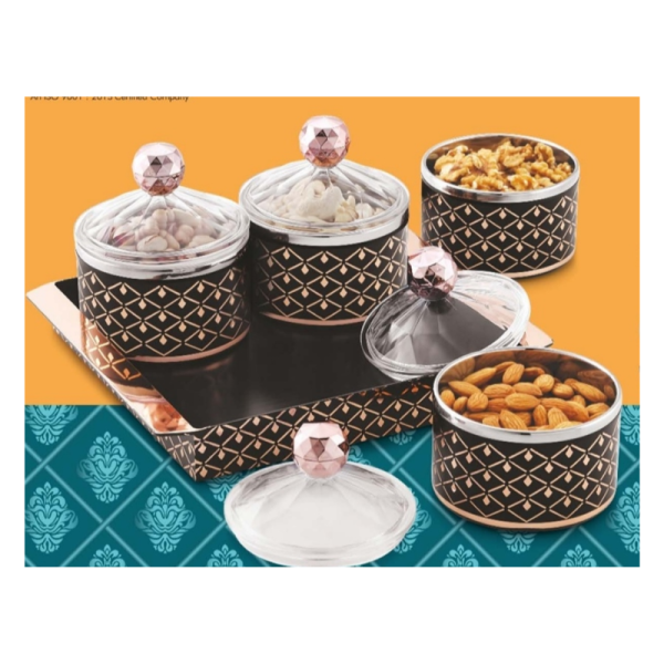 Dry Fruit Jar With Tray - Liza