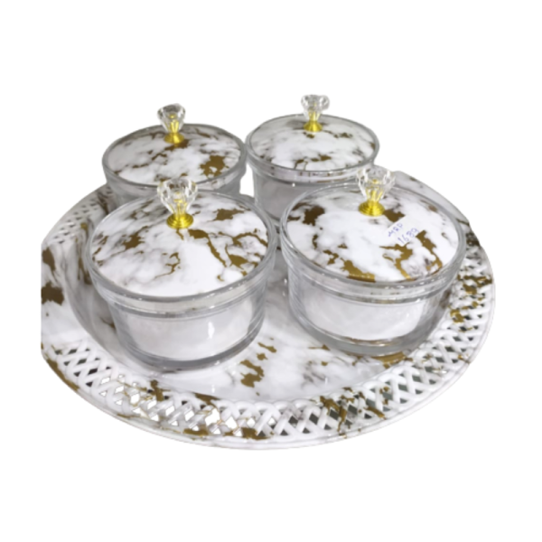 Dry Fruit Jar With Tray - Generic