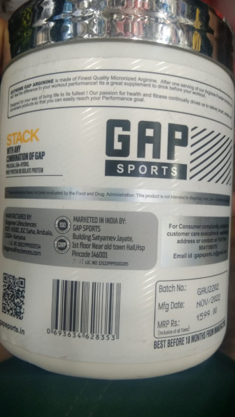 L-Arginine Powder - GAP Sports