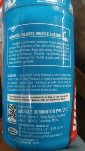 Creatine Monohydrate Powder - Muscle Dominator
