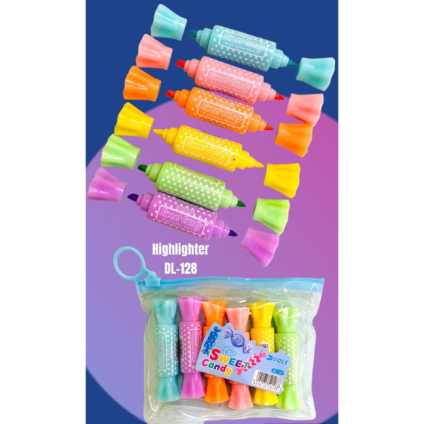 Candy Theme Double Tip Highlighters - Generic