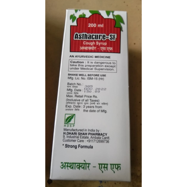 Asthacure-Sf Cough Syrup - H.Dhari Shah Pharmacy