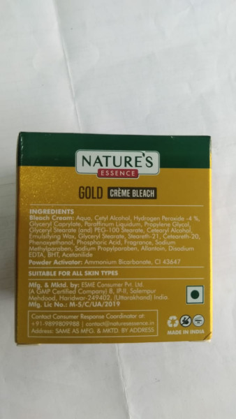 Gold Creme Bleach - Nature's Essence