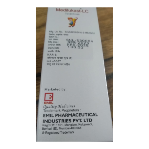 Medilukast-lc Suspension - Emil Pharmaceutical