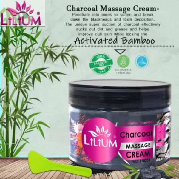 Massage Cream (Face & Body Charcoal Massage Cream) - Lilium Herbal