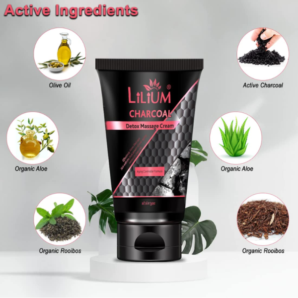 Charcoal Detox Massage Cream - Lilium Herbal