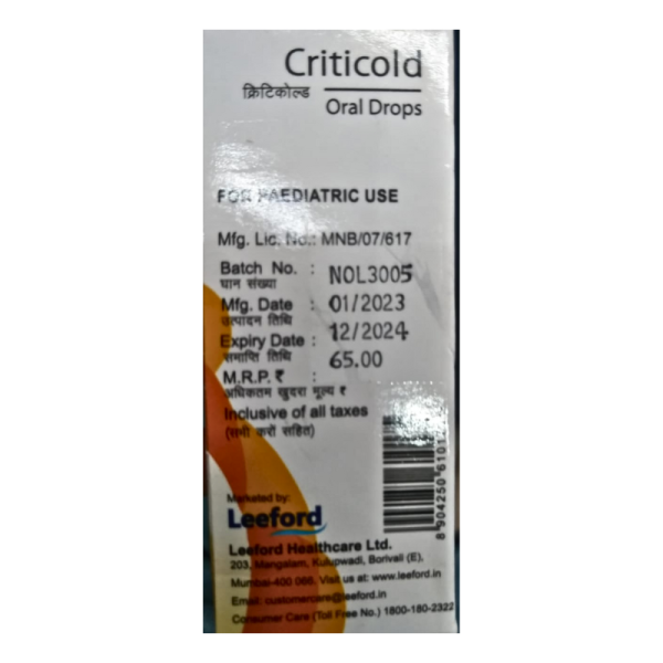 Criticold Oral Drops - Leeford