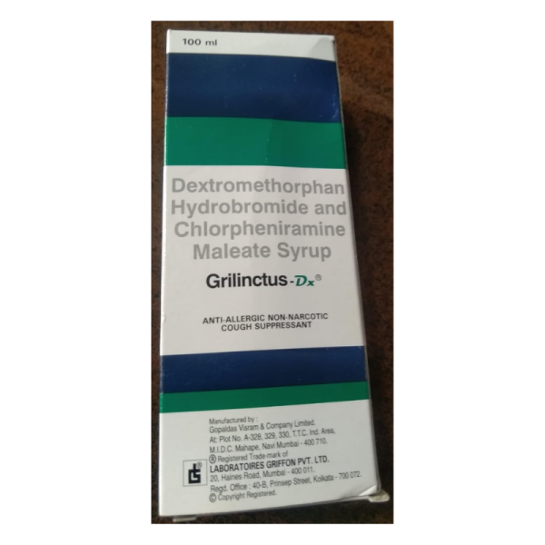 Grilinctus-Dx Syrup - Laboratories Griffon