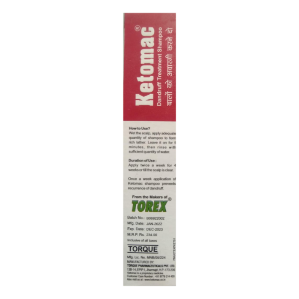 Ketomac Shampoo - Torque Pharmaceuticals