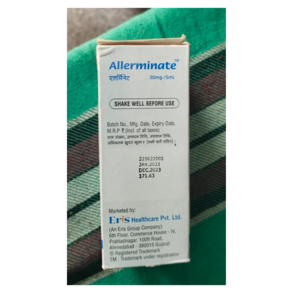 Allerminate 30mg/5ml Syrup - Eris Healtcare