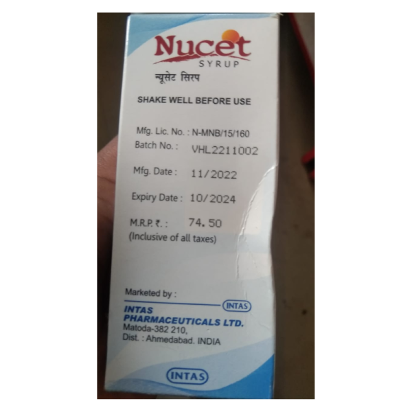 Nucet Syrup - Intas Pharmaceuticals Ltd
